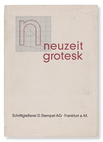 [SPECIMEN BOOK — D. STEMPEL]. Neuzeit-Grotesk. Frankfurt: D. Stempel, 1928.